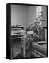 Harvard University Professor Christopher Dawson Sitting in His Study-Dmitri Kessel-Framed Stretched Canvas