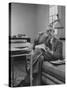 Harvard University Professor Christopher Dawson Sitting in His Study-Dmitri Kessel-Stretched Canvas