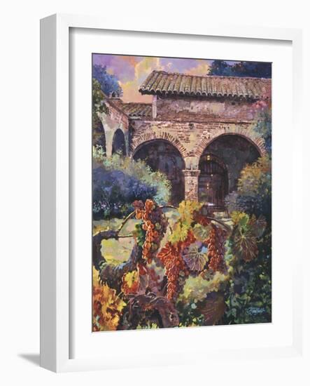 Harvest at the Mission-Clif Hadfield-Framed Art Print