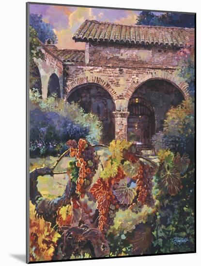 Harvest at the Mission-Clif Hadfield-Mounted Art Print