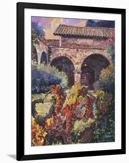 Harvest at the Mission-Clif Hadfield-Framed Art Print