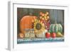 Harvest Bench-Beth Grove-Framed Art Print