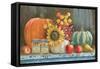 Harvest Bench-Beth Grove-Framed Stretched Canvas