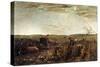 Harvest in Burgundy Painting by Charles Francois Daubigny (1817-1878) 1863 Sun. 1,72X2,94 M Paris,-Charles Francois Daubigny-Stretched Canvas