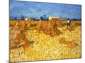 Harvest in Provence, June 1888-Vincent van Gogh-Mounted Giclee Print