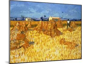 Harvest in Provence, June 1888-Vincent van Gogh-Mounted Giclee Print
