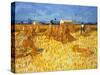 Harvest in Provence, June 1888-Vincent van Gogh-Stretched Canvas