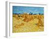 Harvest in Provence of Wheat Field with Sheaves, c.1888-Vincent van Gogh-Framed Giclee Print