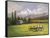 Harvest in the Rockies-John Zaccheo-Framed Stretched Canvas