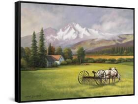 Harvest in the Rockies-John Zaccheo-Framed Stretched Canvas