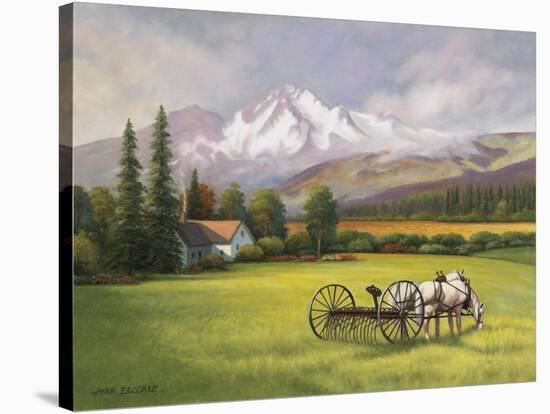 Harvest in the Rockies-John Zaccheo-Stretched Canvas