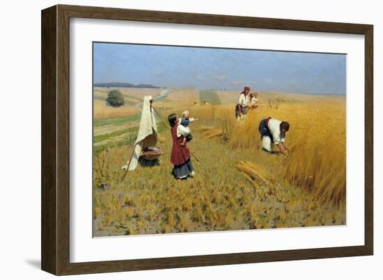 Harvest in Ukraine, 1886-Nikolai Kornilovich Pimonenko-Framed Giclee Print