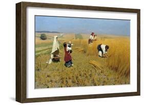 Harvest in Ukraine, 1886-Nikolai Kornilovich Pimonenko-Framed Giclee Print