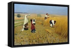 Harvest in Ukraine, 1886-Nikolai Kornilovich Pimonenko-Framed Stretched Canvas