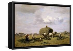 Harvest in Upper Bavaria-Desire Thomassin-Framed Stretched Canvas