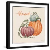 Harvest Jewels IV Pumpkins Sq-Janelle Penner-Framed Art Print