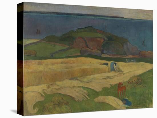 Harvest: Le Pouldu-Paul Gauguin-Stretched Canvas