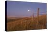 Harvest Moon Down the Road, Gleichen, Alberta, Canada-null-Stretched Canvas