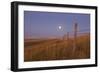 Harvest Moon Down the Road, Gleichen, Alberta, Canada-null-Framed Photographic Print