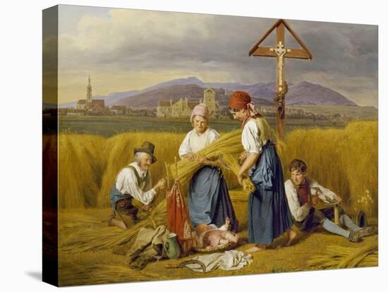 Harvest (Near Zell Am See), 1846/47-Ferdinand Georg Waldmüller-Stretched Canvas