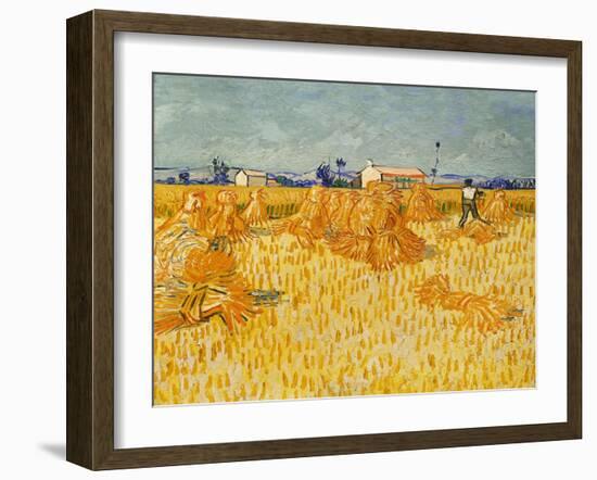 Harvest. Oil on canvas.-Vincent van Gogh-Framed Giclee Print