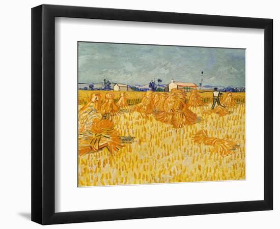 Harvest. Oil on canvas.-Vincent van Gogh-Framed Premium Giclee Print