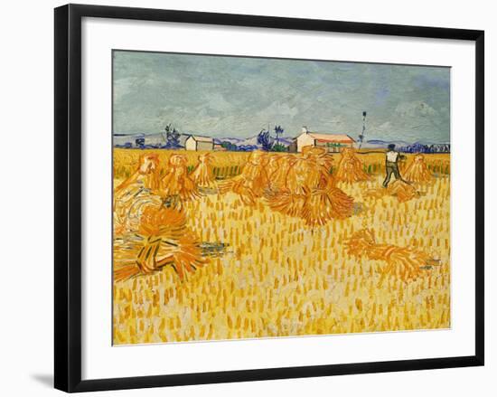 Harvest. Oil on canvas.-Vincent van Gogh-Framed Giclee Print