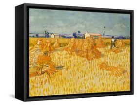 Harvest. Oil on canvas.-Vincent van Gogh-Framed Stretched Canvas