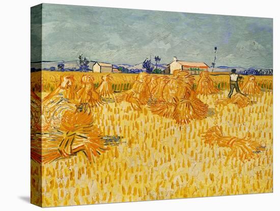 Harvest. Oil on canvas.-Vincent van Gogh-Stretched Canvas