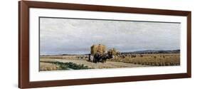 Harvest, Painting by Simone Campanile (1828-1896)-null-Framed Giclee Print