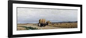 Harvest, Painting by Simone Campanile (1828-1896)-null-Framed Giclee Print