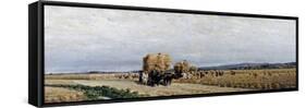 Harvest, Painting by Simone Campanile (1828-1896)-null-Framed Stretched Canvas