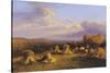 Harvest Scene, 1876-George Cole-Stretched Canvas