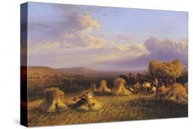 Harvest Scene, 1876-George Cole-Stretched Canvas