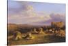 Harvest Scene, 1876-George Cole-Stretched Canvas