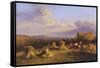 Harvest Scene, 1876-George Cole-Framed Stretched Canvas