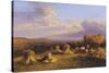 Harvest Scene, 1876-George Cole-Stretched Canvas