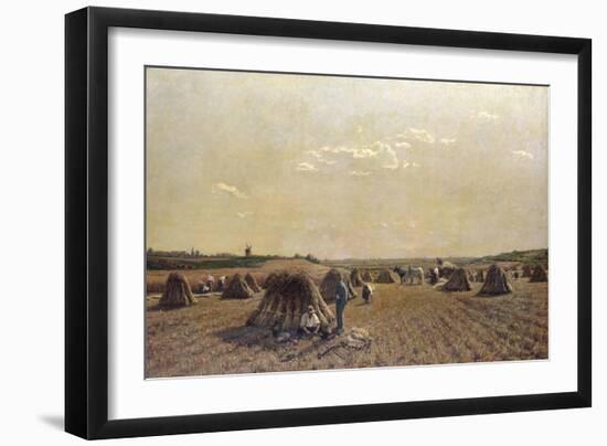 Harvest Scene, 1879-Adrien Louis Demont-Framed Giclee Print