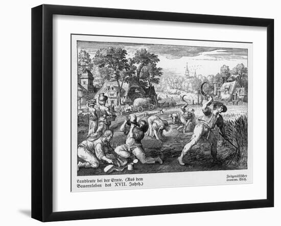 Harvest Scene in 17th Century Germany-null-Framed Art Print