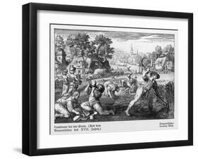 Harvest Scene in 17th Century Germany-null-Framed Art Print