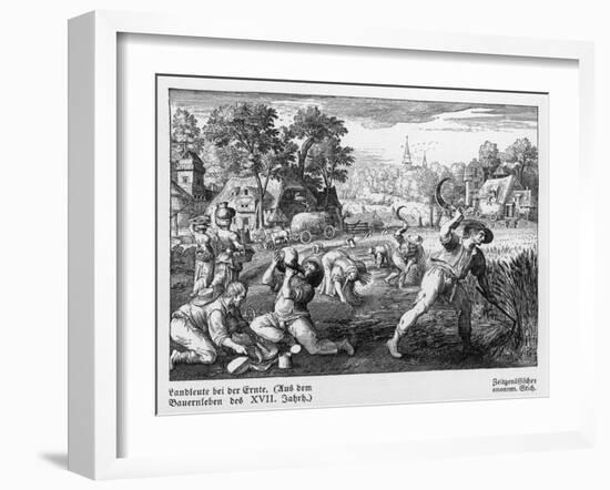 Harvest Scene in 17th Century Germany-null-Framed Art Print