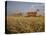 Harvest Story: Combines Harvest Wheat at Ranch in Texas-Ralph Crane-Stretched Canvas