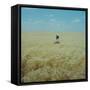 Harvest Story: Farmer Stands Chest Deep in Wheat, Texas-Ralph Crane-Framed Stretched Canvas