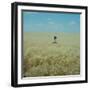 Harvest Story: Farmer Stands Chest Deep in Wheat, Texas-Ralph Crane-Framed Photographic Print