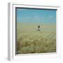 Harvest Story: Farmer Stands Chest Deep in Wheat, Texas-Ralph Crane-Framed Photographic Print