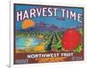 Harvest Time Apple Label - Yakima, WA-Lantern Press-Framed Art Print