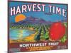 Harvest Time Apple Label - Yakima, WA-Lantern Press-Mounted Art Print