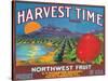 Harvest Time Apple Label - Yakima, WA-Lantern Press-Stretched Canvas