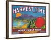 Harvest Time Apple Label - Yakima, WA-Lantern Press-Framed Art Print