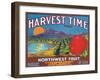 Harvest Time Apple Label - Yakima, WA-Lantern Press-Framed Art Print
